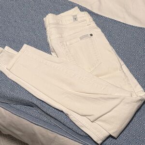 7 For All Mankind White Skinny Jeans size 25